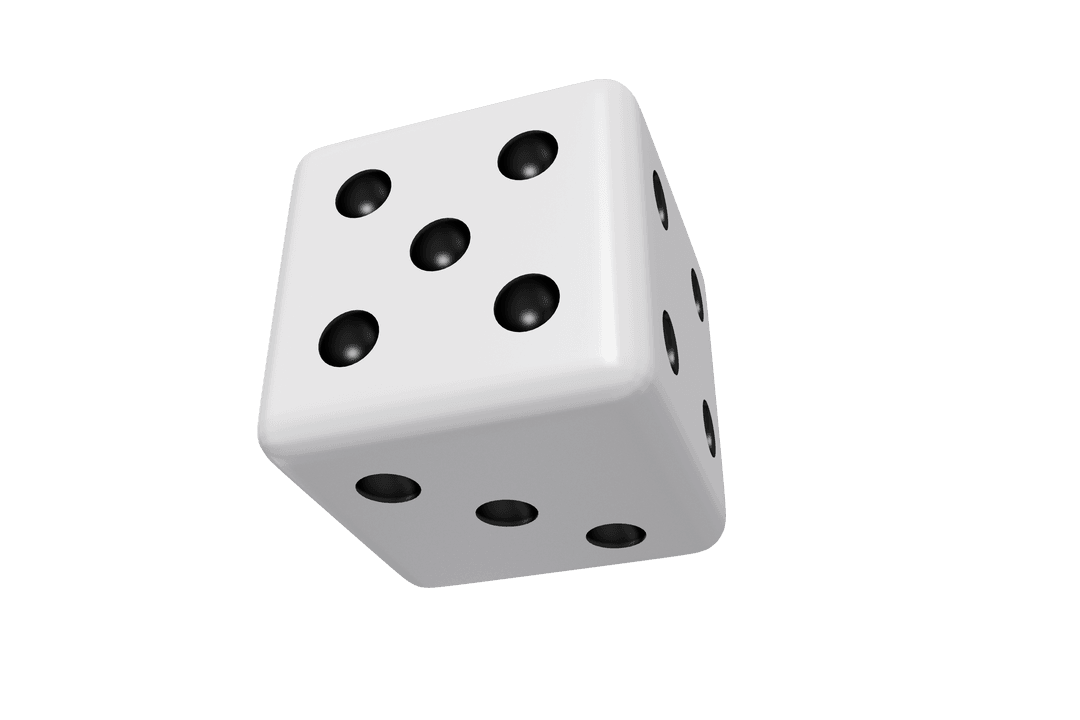 Transparent Vector Dice Illustration Showing Chance and Probability