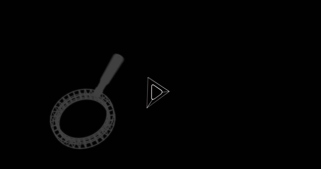 Abstract Digital Icons on Black Background