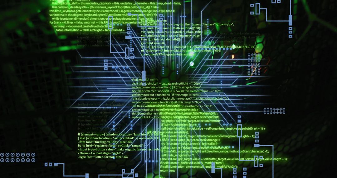 Abstract AI Text and Data Processing Concept on Circuit Board
