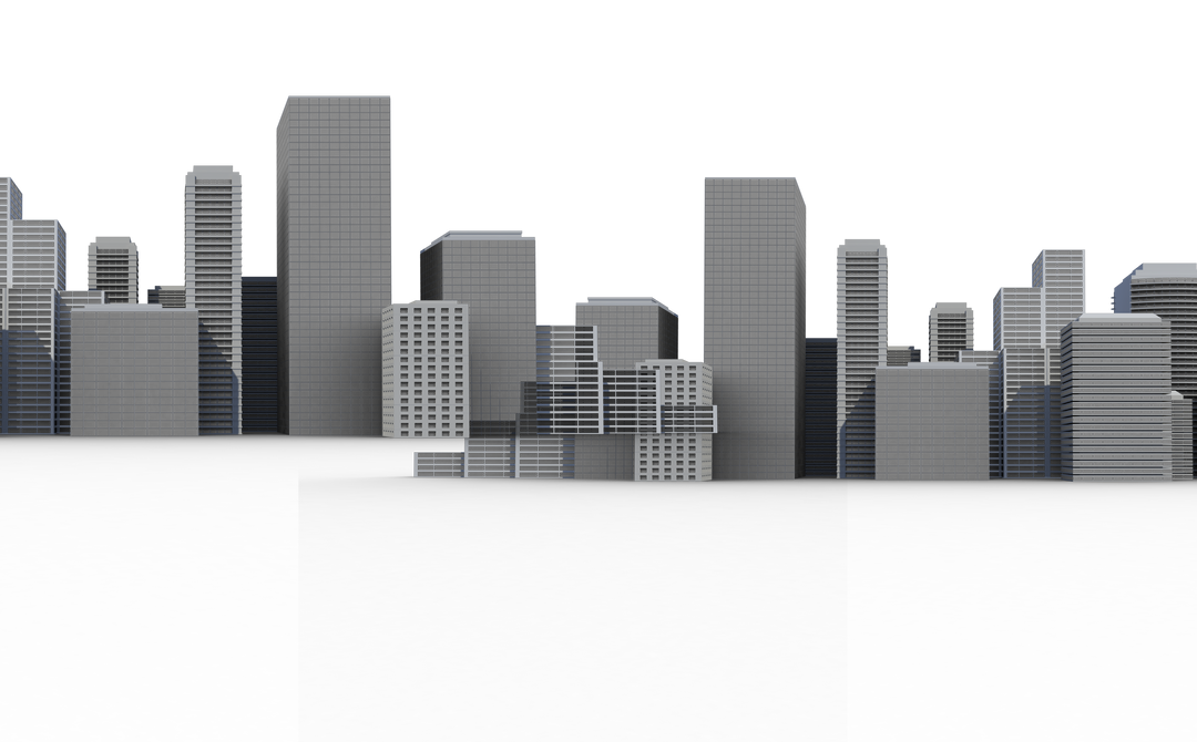 Transparent Modern Cityscape with Digital Skyscrapers - Download Free Stock Images Pikwizard.com