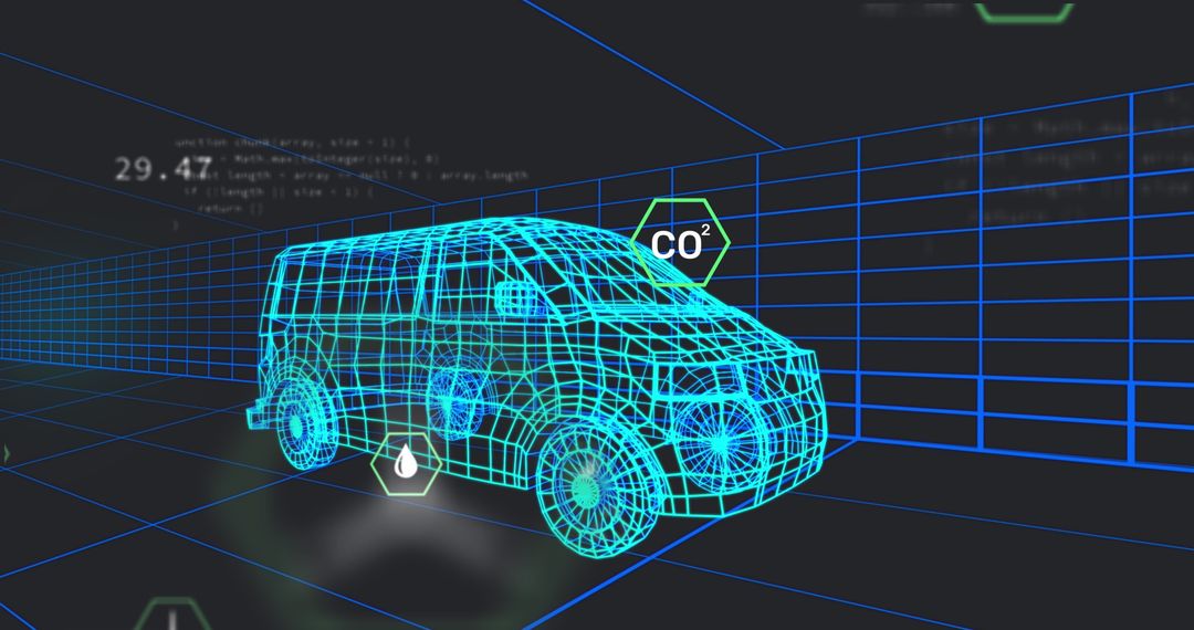 3D Model of Van Illustrates Automotive Technology and Sustainability