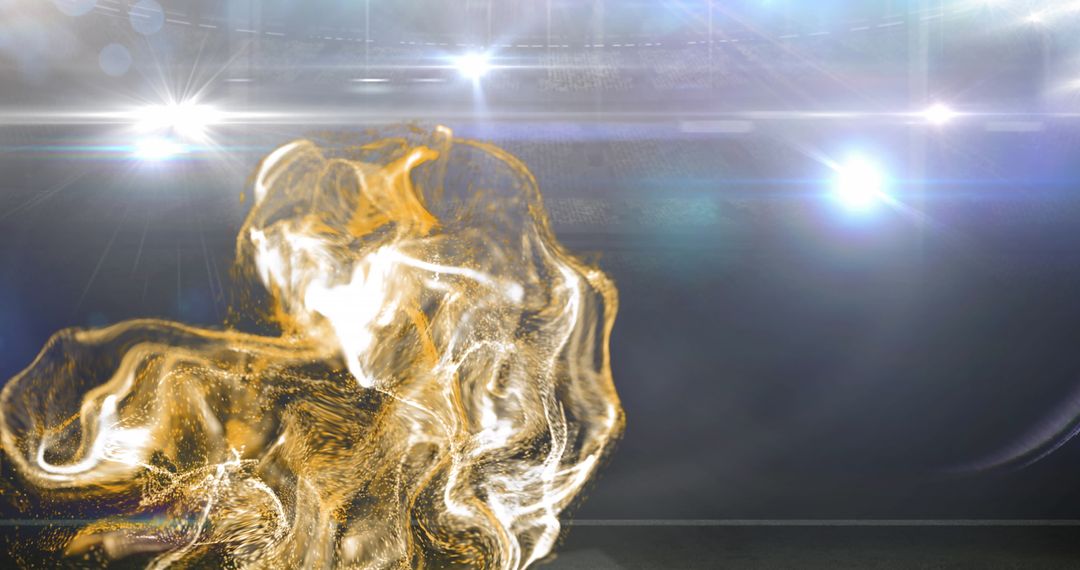 Dynamic Glowing Light Trail on Dark Background