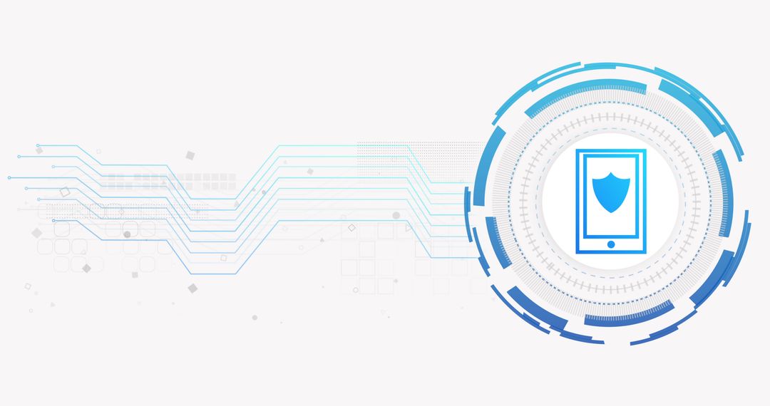 Cyber Security Concept with Smartphone and Shield Symbol