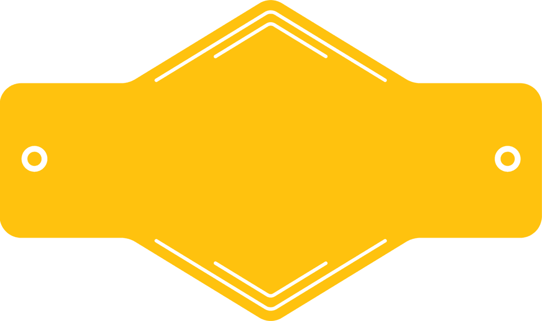 Yellow Gift Label Isolated on Transparent Background