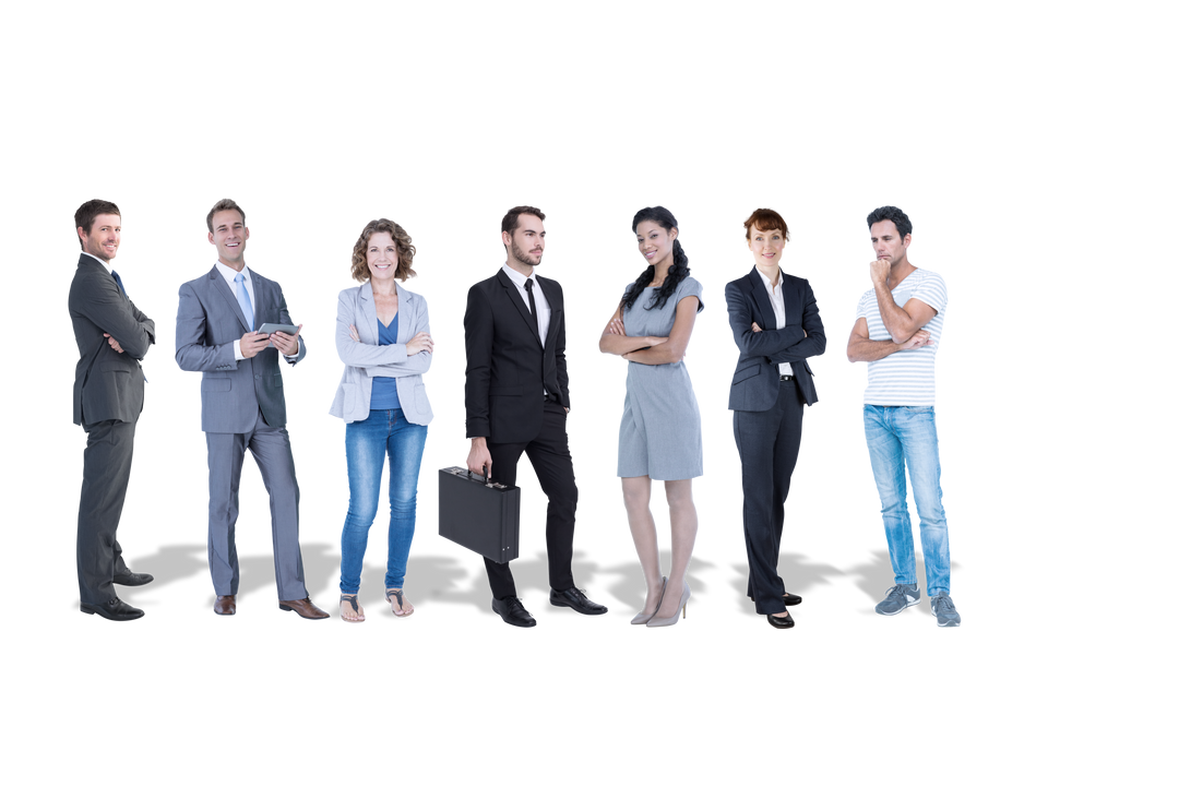 Diverse Business People Standing on Transparent Background - Download Free Stock Images Pikwizard.com