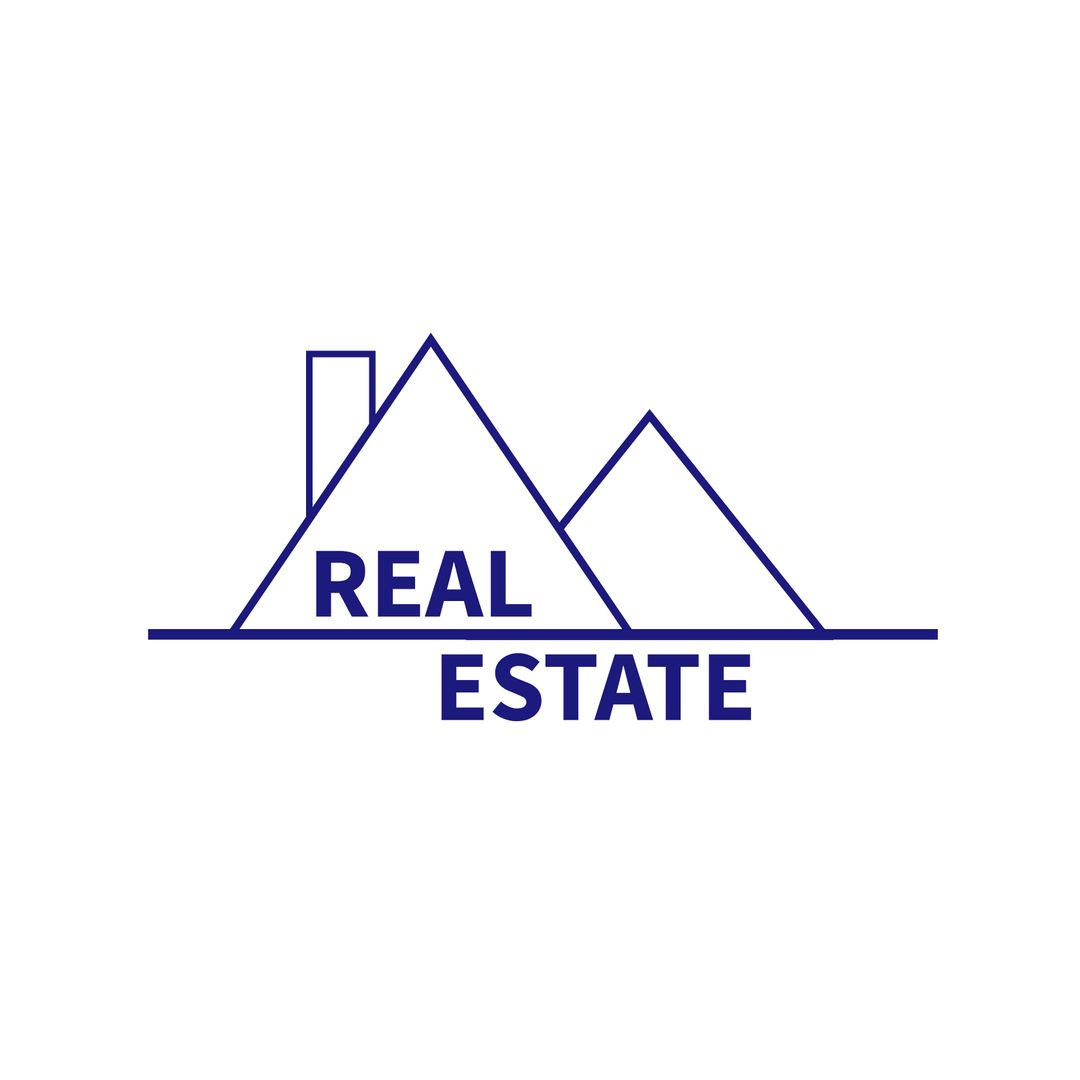 Minimalist Real Estate Logo with House Outline - Download Free Stock Templates Pikwizard.com