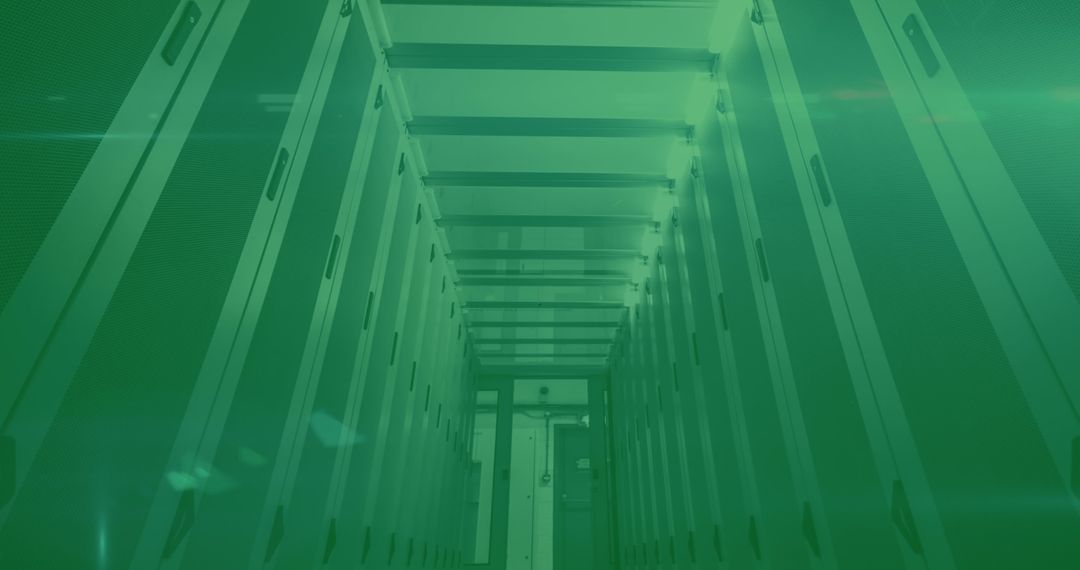 Glowing Green QR Code with Neon Effects and Servers