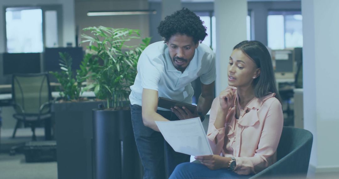 Collaborative Business Analysis in Modern Office Setting