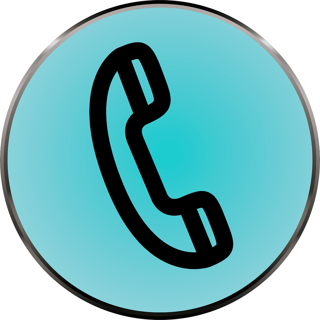 Vintage Phone Icon on Transparent Background