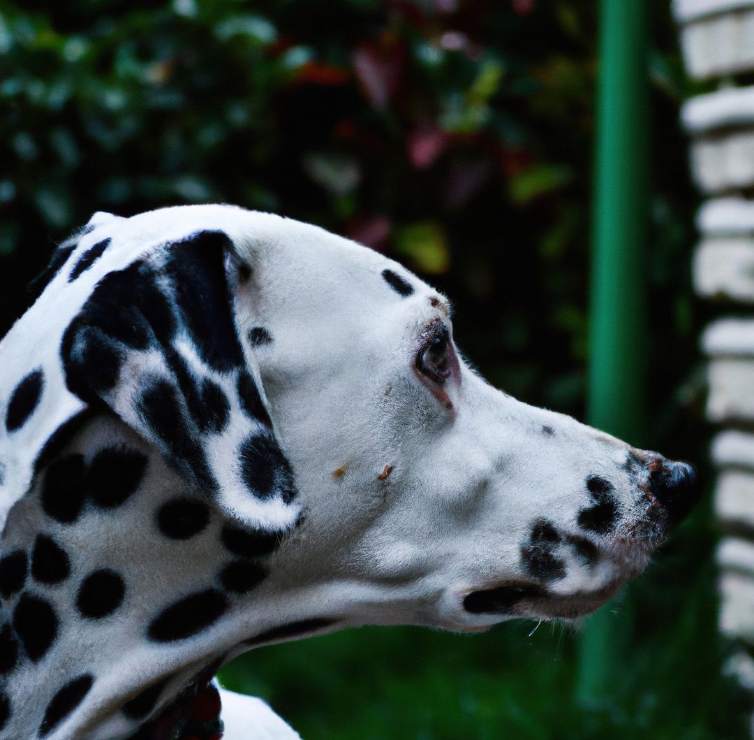 Close-Up of Dalmatian Dog With Spotted Fur Outdoors - Free Images, Stock Photos and Pictures on Pikwizard.com
