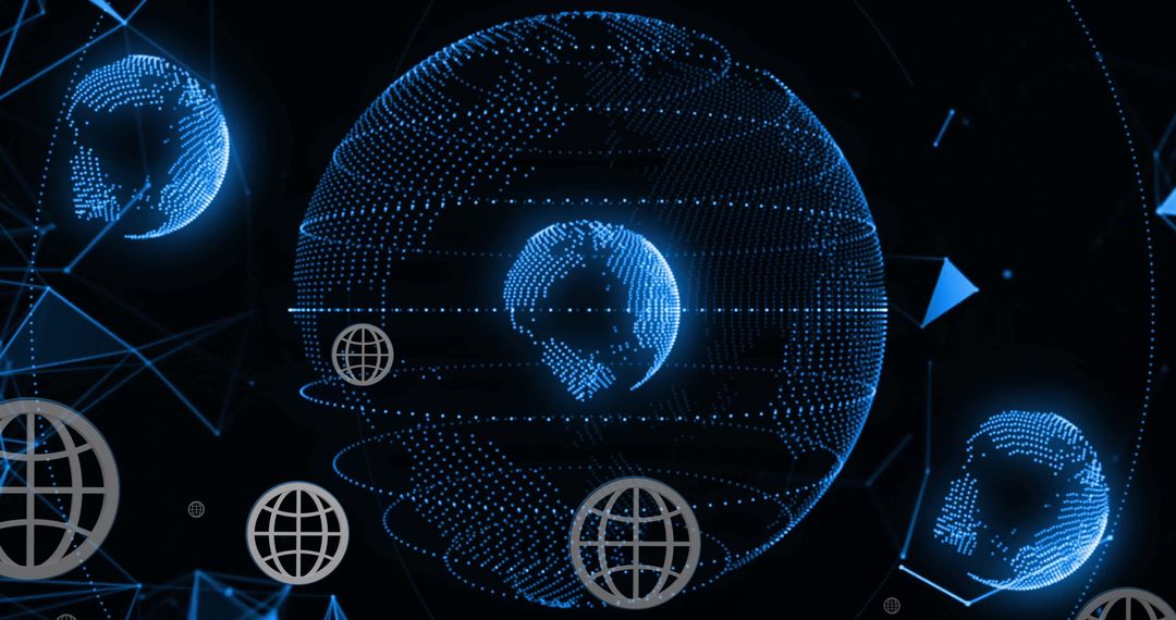 Digital Globe Displaying Global Data Connections