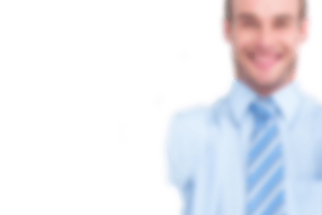 Transparent Background of Defocused Smiling Businessman