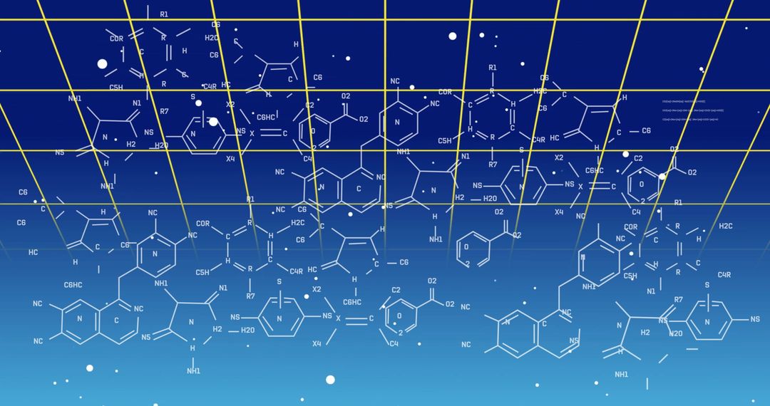 Digital Molecular Structures in Futuristic Science Interface