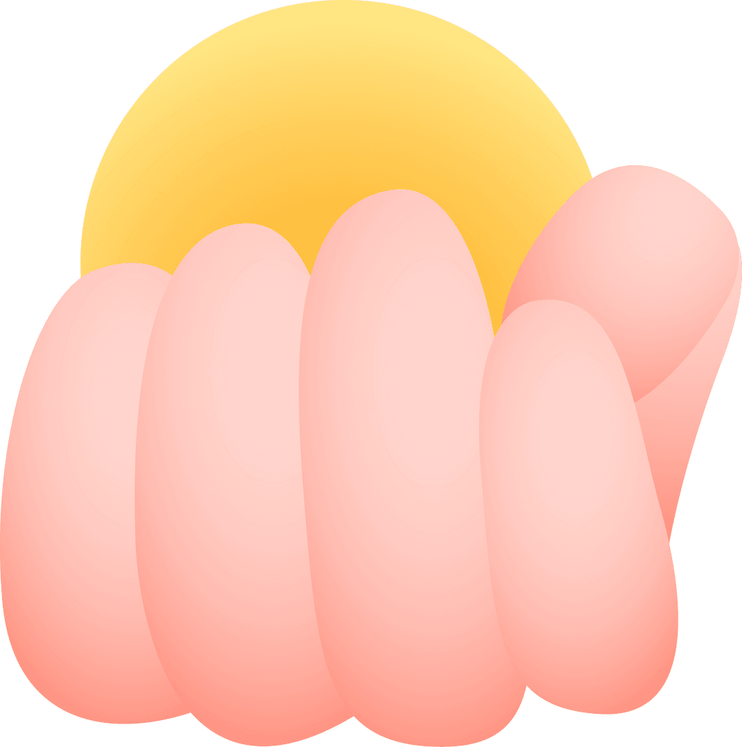 Floating Pink Tubular Shapes with Yellow Disc Transparent Background