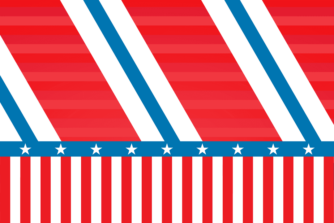 Transparent Abstract Stars and Stripes with Bold Diagonal Accents