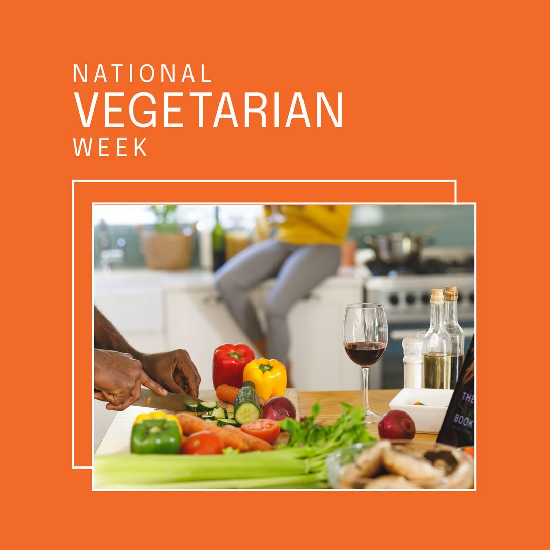 Hands Preparing Fresh Vegetables for National Vegetarian Week