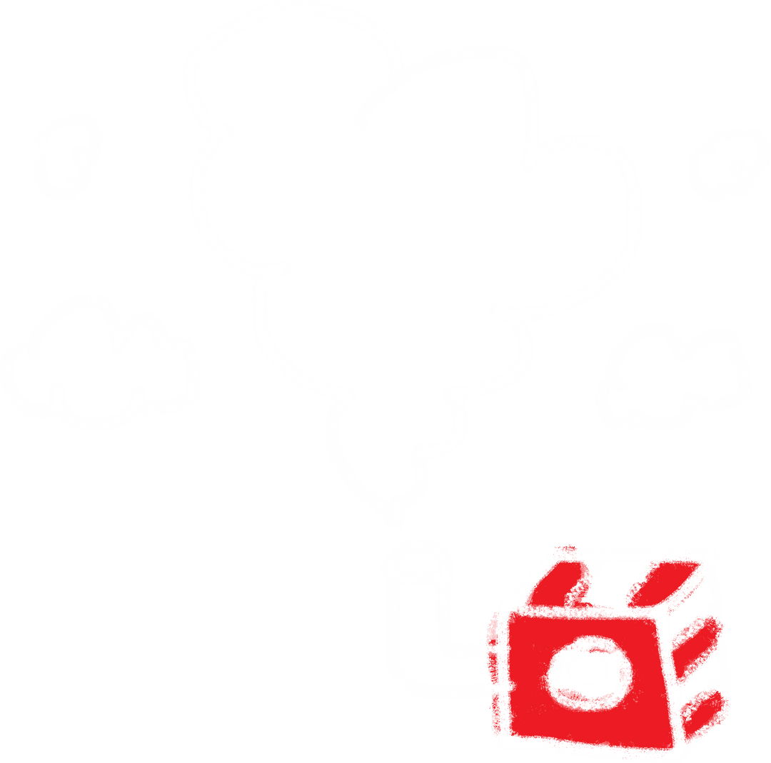 Transparent Sketch of Red Engine Emitting Smoke on Chalkboard