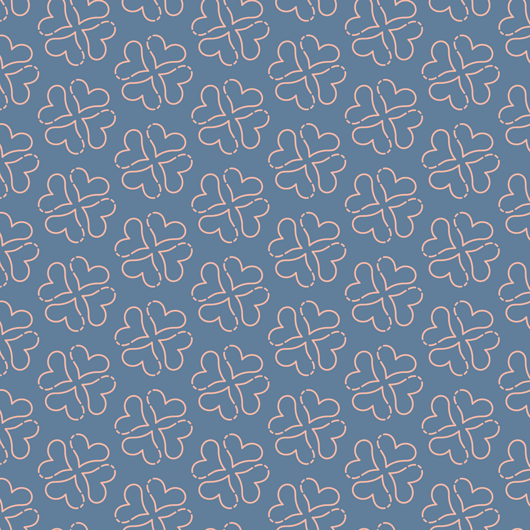 Seamless Blue Pink Vector Pattern with Transparent Background