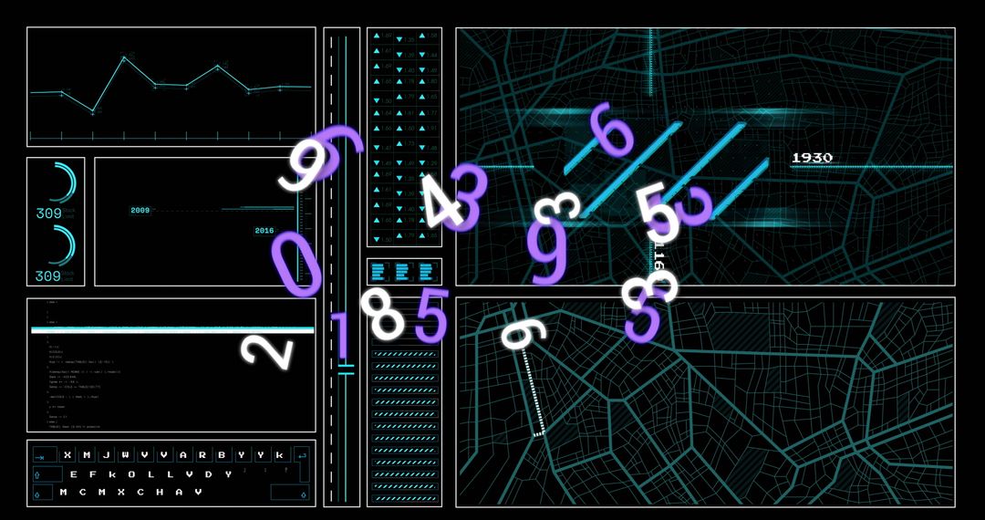 Digital Data Visualization with Numbers and Graphs