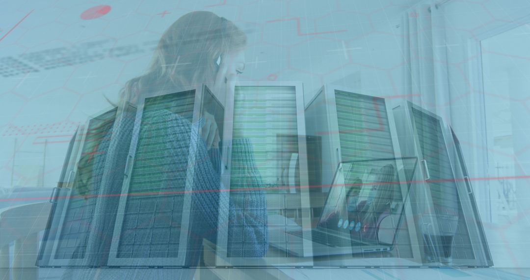 Digital Telecommunications and Data Management Concept