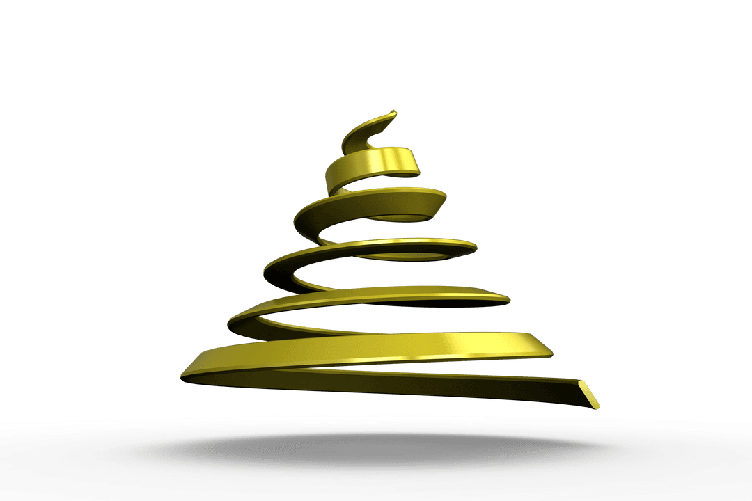 Yellow Spiral Illustration on Transparent Backdrop