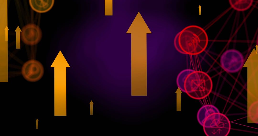 Colorful Arrows and Networks Depicting Data Connection