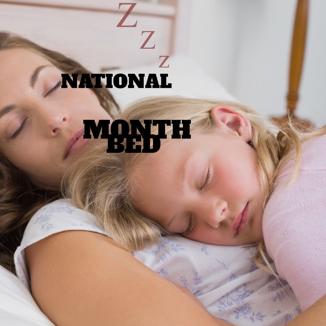 Mother and Child Napping Peacefully Celebrating Restful Sleep