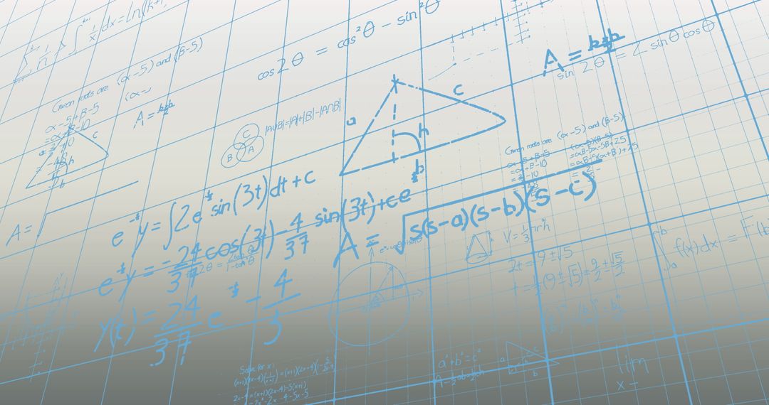 Complex Mathematical Equations on Abstract Background