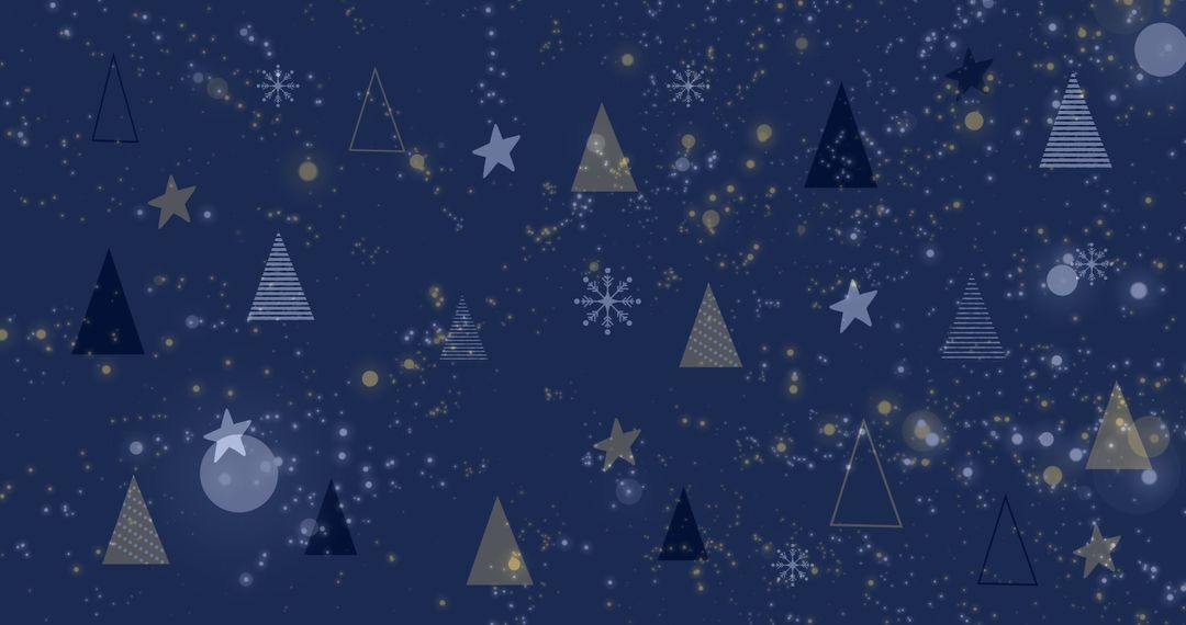 Festive Holiday Background with Lights and Decorations on Blue