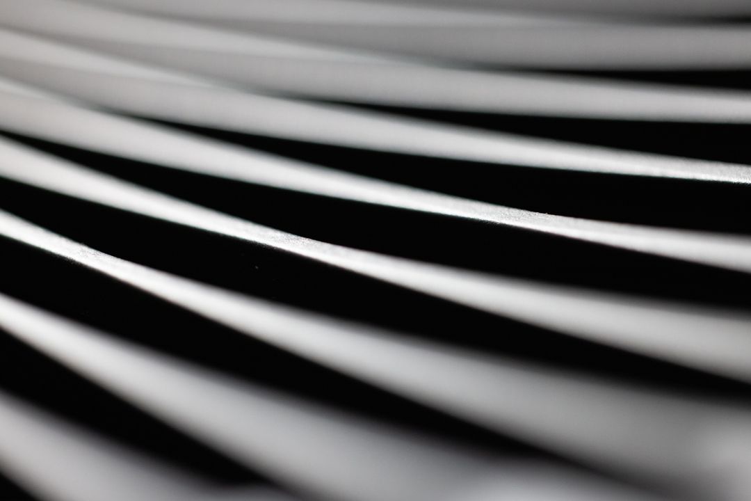 Abstract Close-Up of Layered Black and White Lines