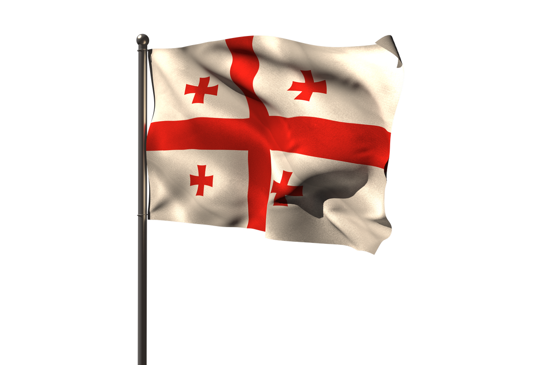 Waving Transparent Georgia Flag in Wind - Download Free Stock Images Pikwizard.com