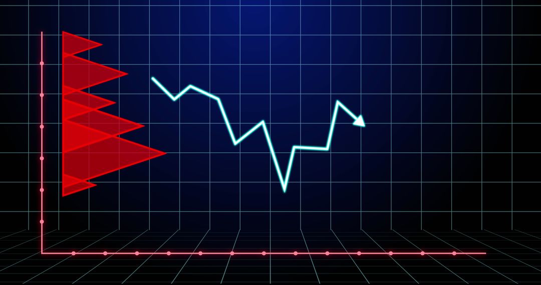 dynamic line chart with histogram on digital grid background - Free Images, Stock Photos and Pictures on Pikwizard.com