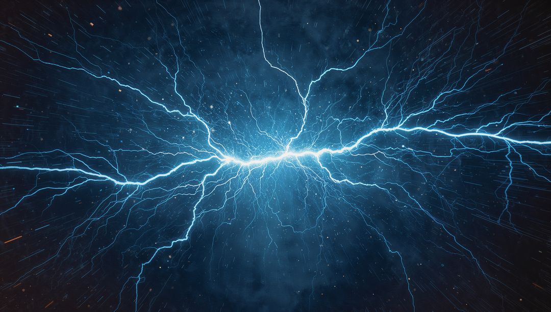 Electric Arc with Glowing Plasma Filaments in Space