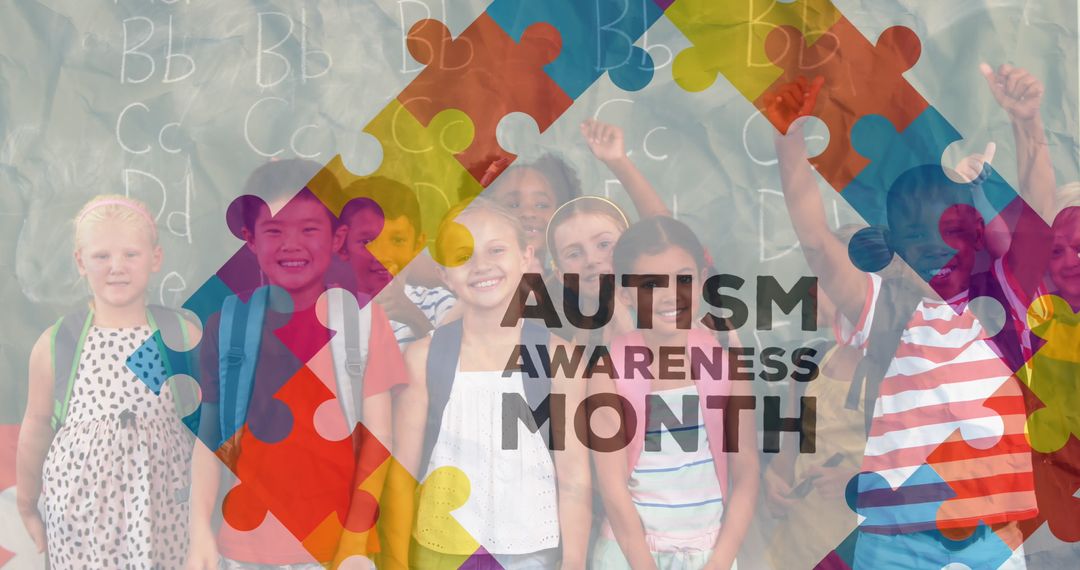 Autism Awareness Month with Children in Classroom