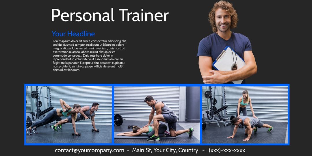 Dynamic Personal Trainer with Clients Engaged in Intense Workout Sessions - Download Free Stock Templates Pikwizard.com