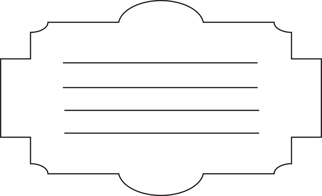 White Badge with Copy Space on Transparent Background