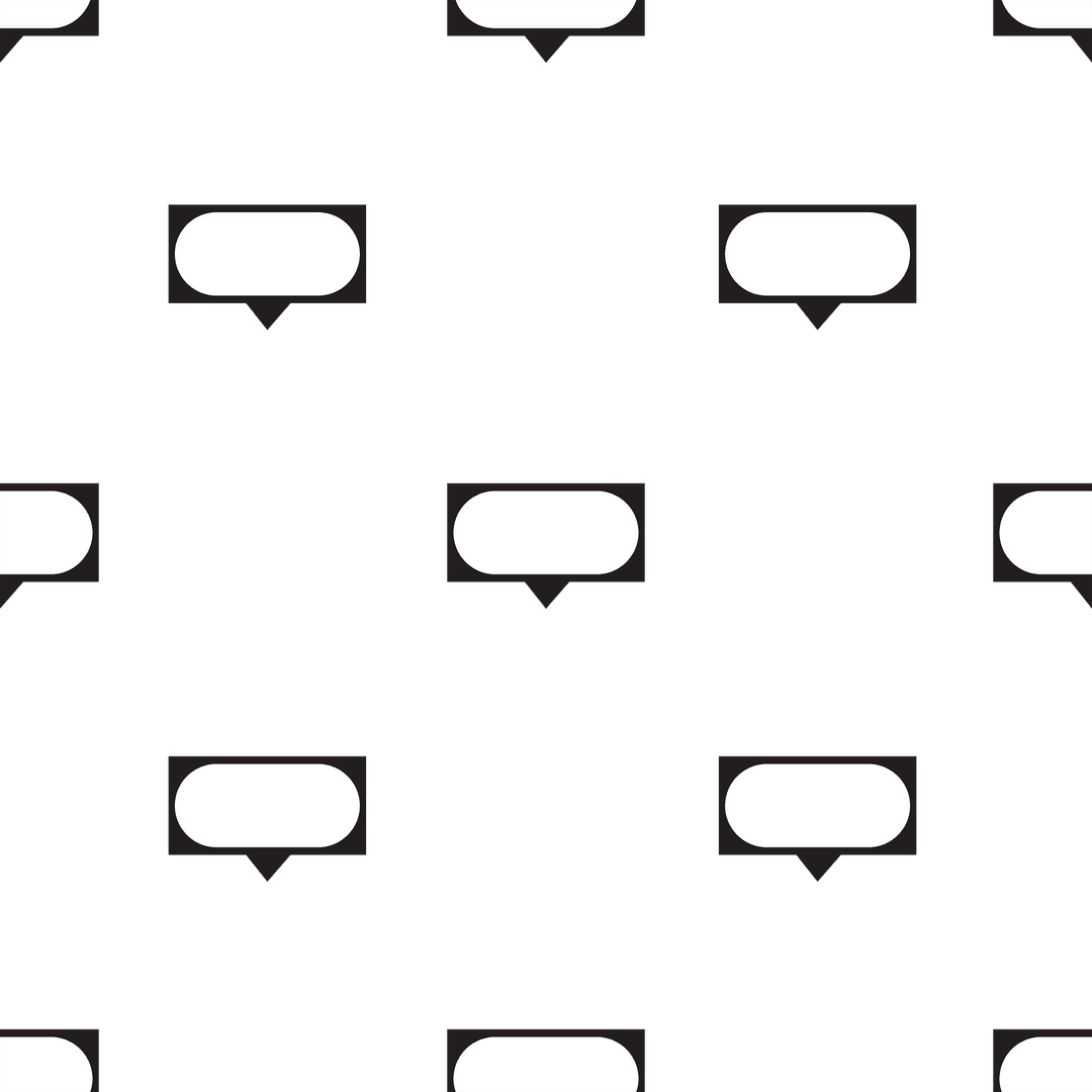 Speech Bubbles Pattern Seamlessly Integrated on Transparent Background