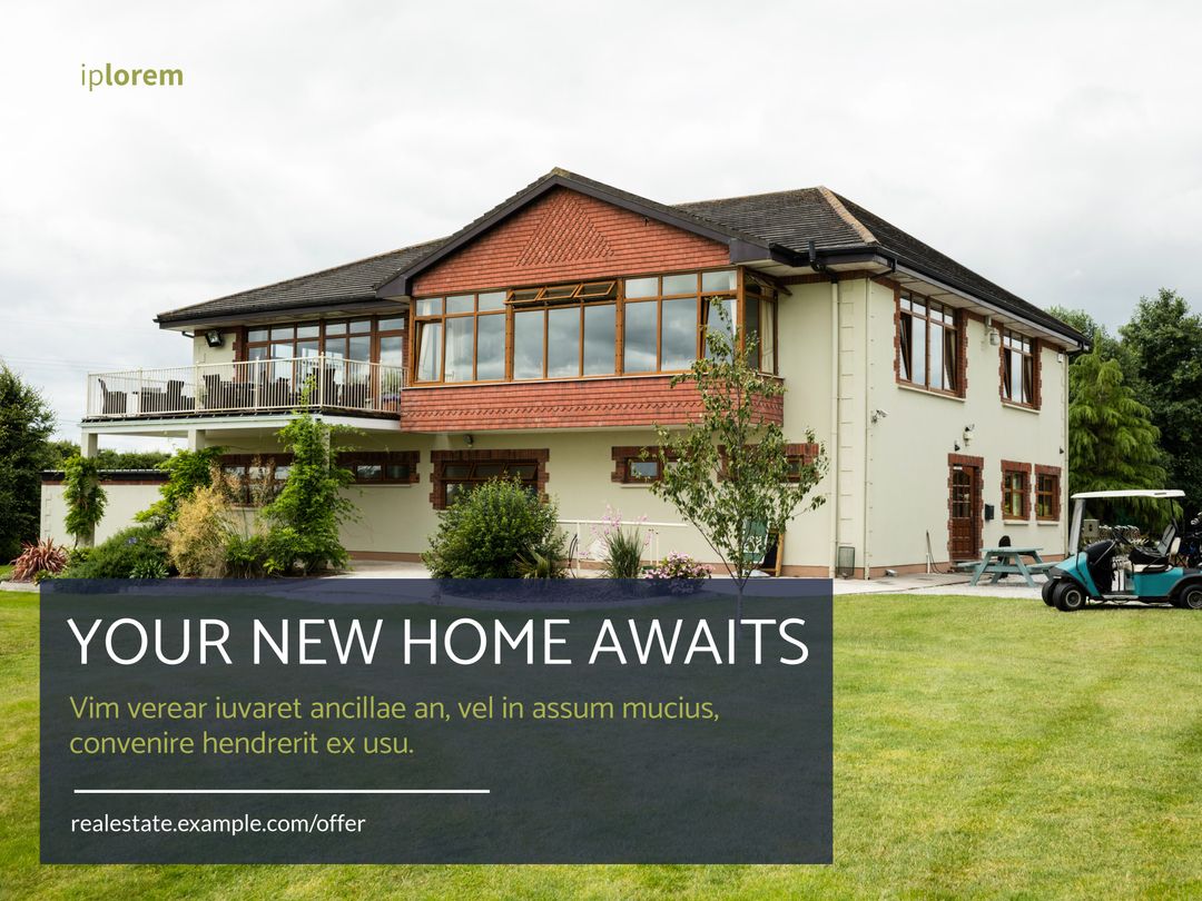 Elegant Suburban Home with Lush Green Surroundings