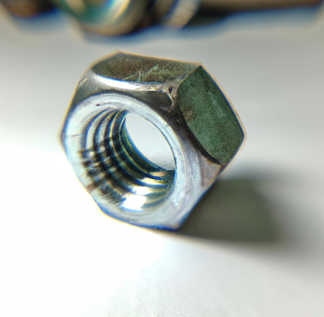 Close-Up of a Shiny Hex Nut on Blurred Background - Free Images, Stock Photos and Pictures on Pikwizard.com