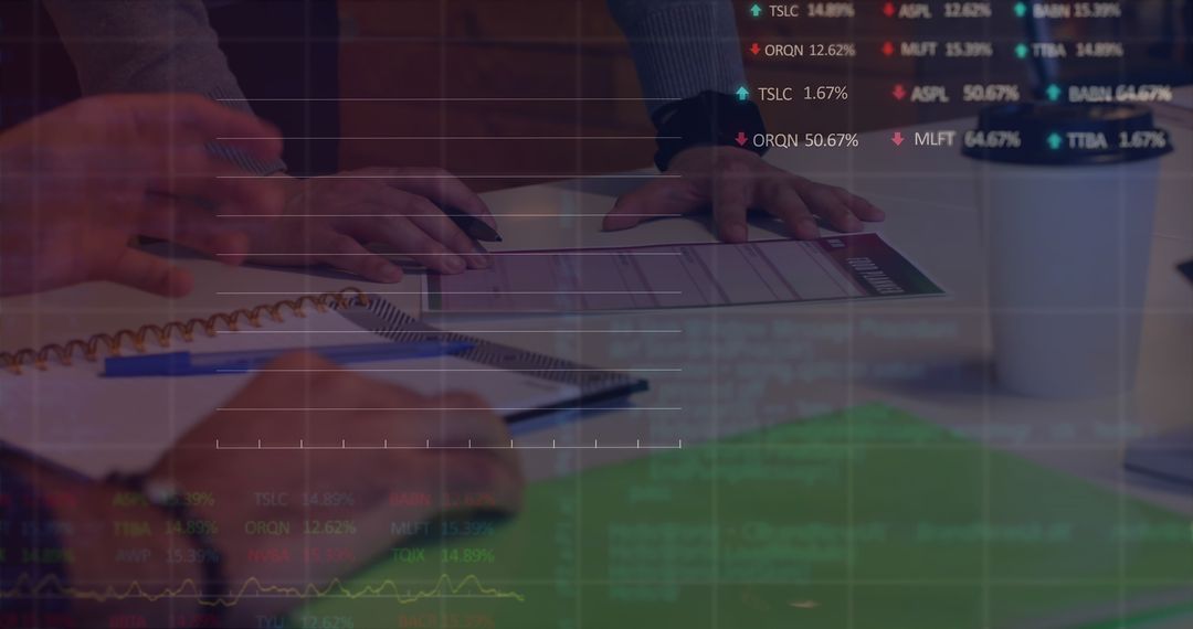 Analyzing Financial Data and Charts in Modern Business Workspace