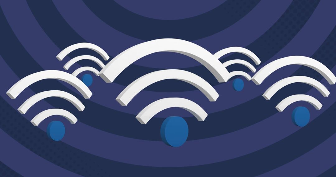 Wi-Fi Network Icons in Seamlessly Looping Hypnotic Background - Free Images, Stock Photos and Pictures on Pikwizard.com