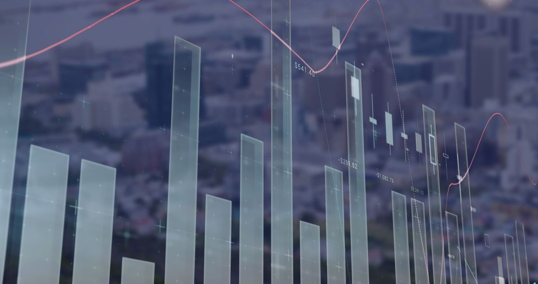 Data Analytics Over Abstract Cityscape Background