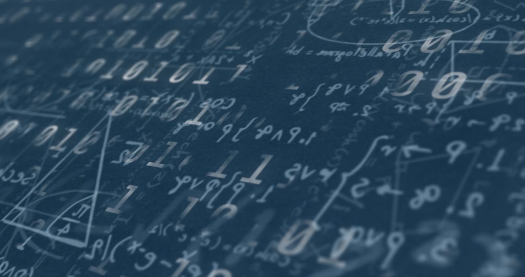 Binary Code and Mathematical Equations Background - Free Images, Stock Photos and Pictures on Pikwizard.com