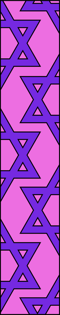 Vibrant Geometric Hexagram Pattern with Transparency