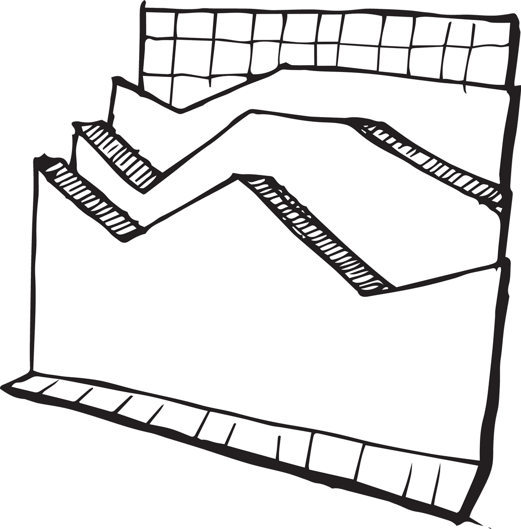 Hand-Drawn White Graph Transparent Background Concept