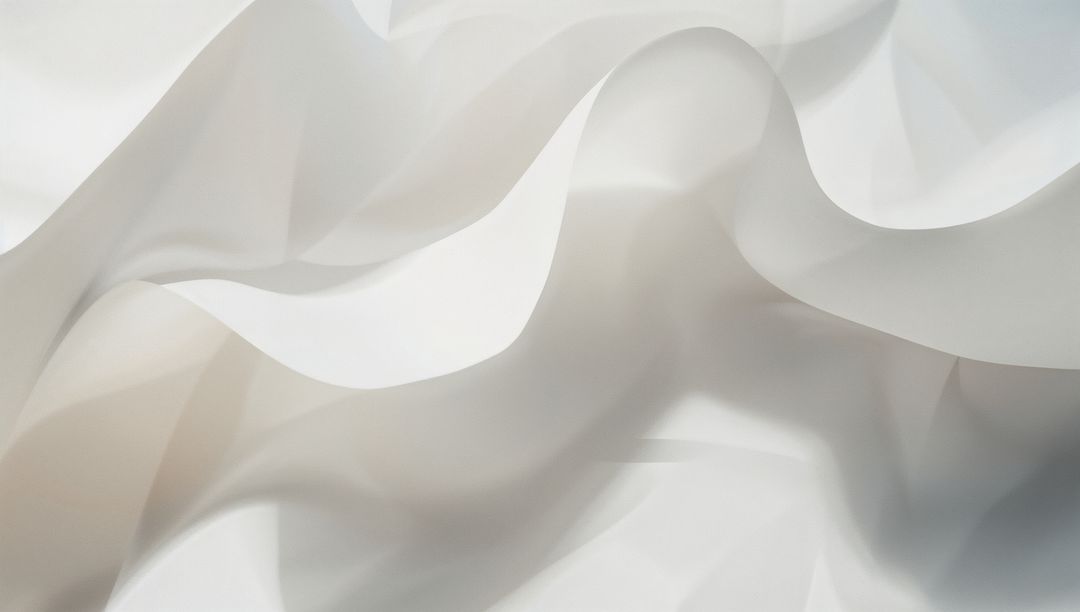 Abstract Folds of Translucent White Fabric in Fluid Formations
