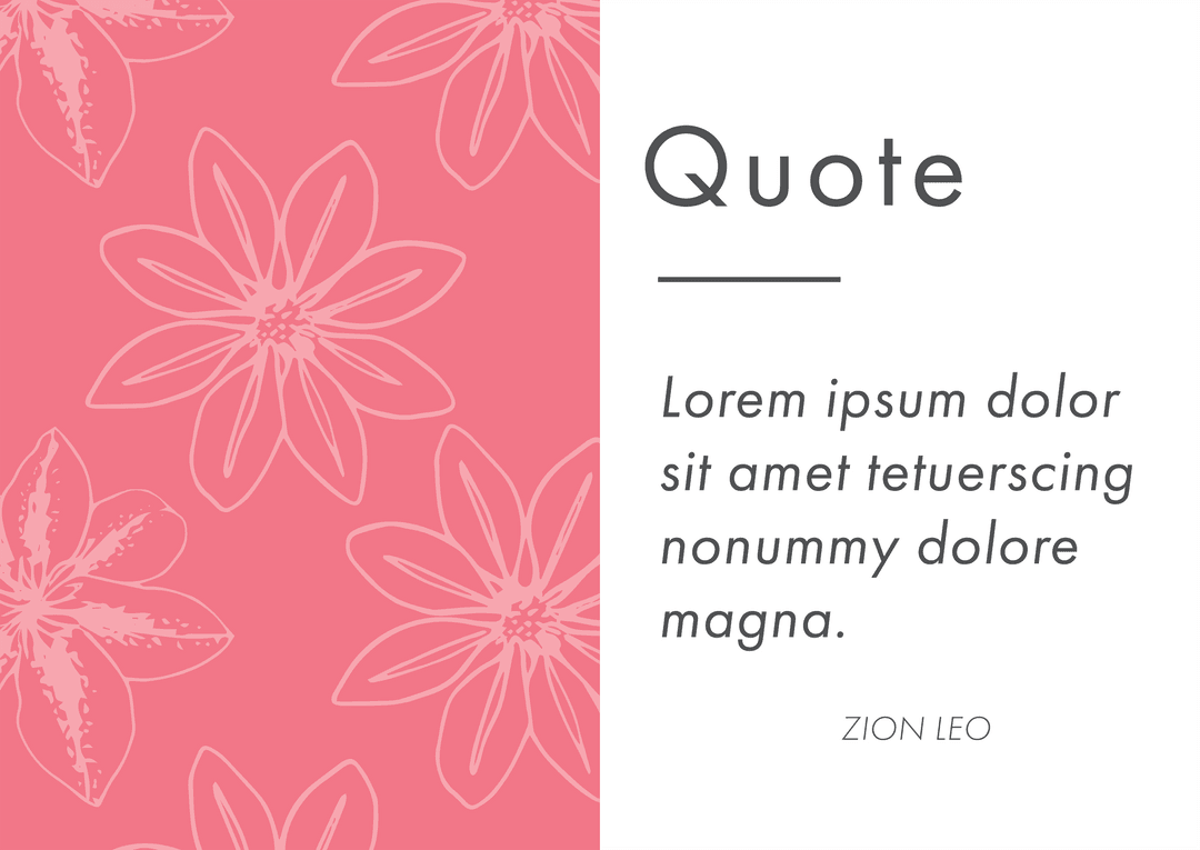 Digital Quote Illustration on Transparent Background with Floral Design