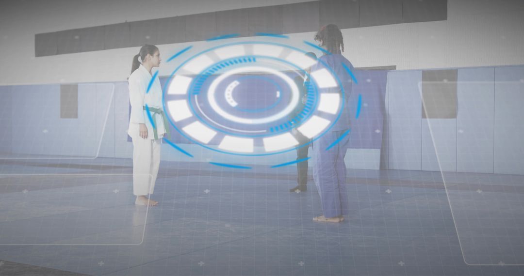 Futuristic martial arts training using holographic interface for dojo mentorship