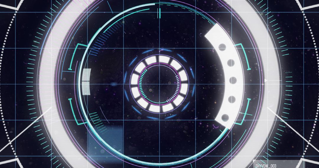 Futuristic Digital Interface with Dynamic HUD Display