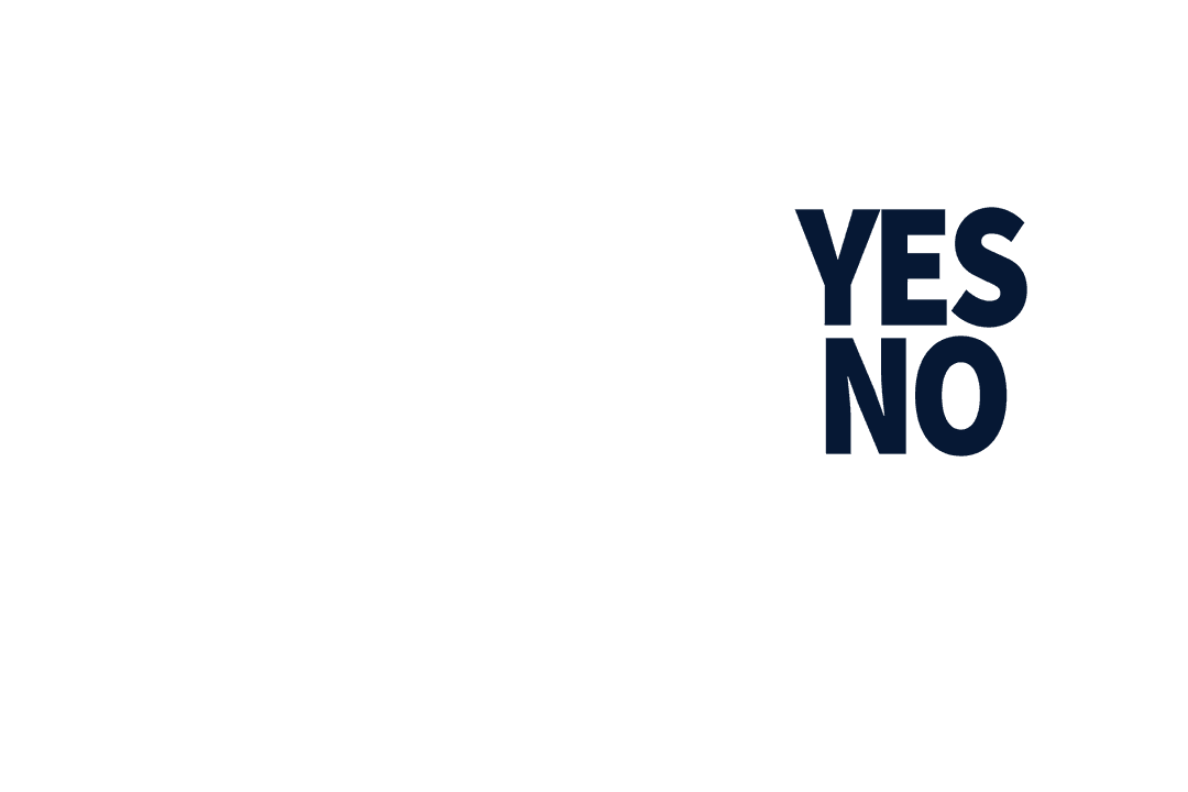 Transparent Yes No Sign for Voting or Decision Making
